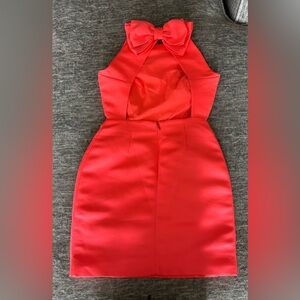 Kate Spade Bow Back Solver Linings Dress Hot Pink